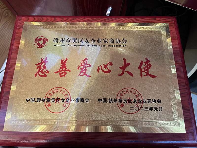 贛州章貢區女企業(yè)家商協(xié)會(huì )慈善愛(ài)心大使 
